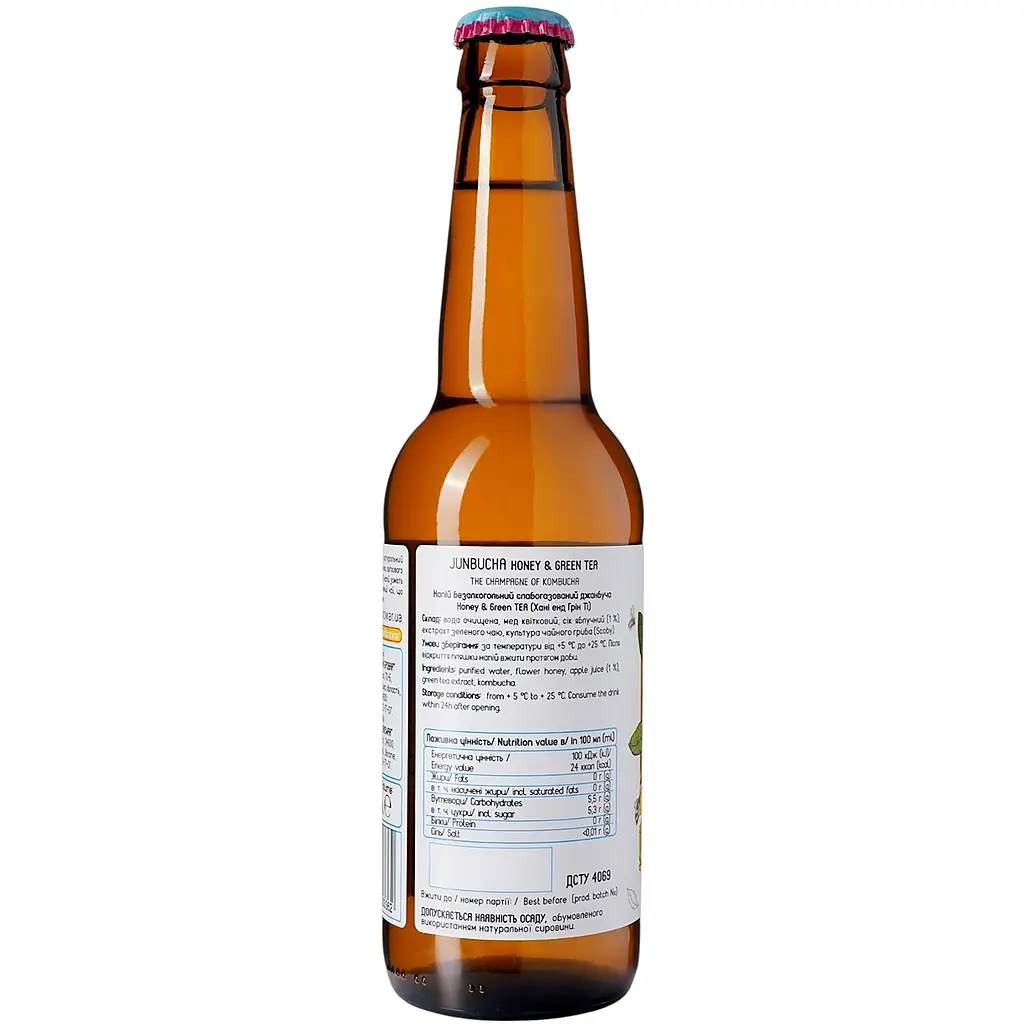 Напій безалкогольний слабогазований Forever Janbucha Honey & Green Tea 0.35 скло - фото 4