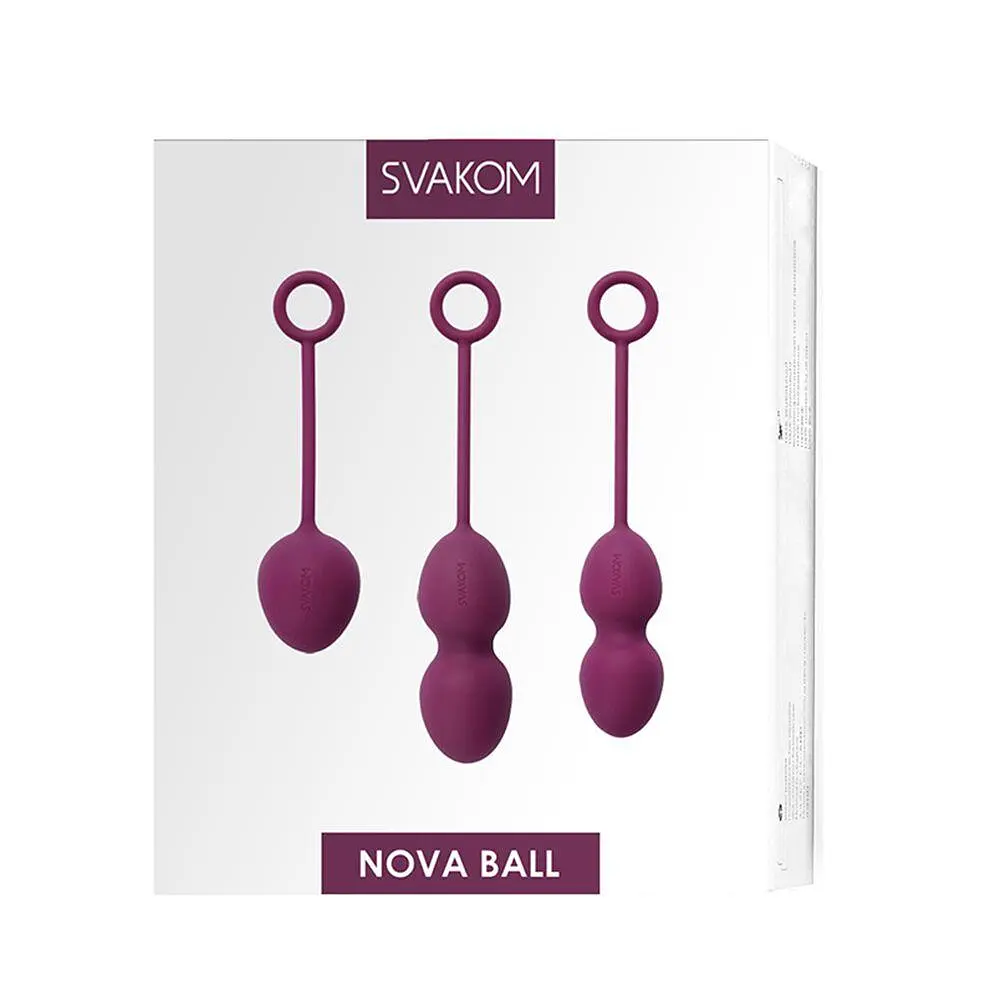 Набір вагінальних кульок зі зміщеним центром ваги Svakom Nova Violet - фото 6