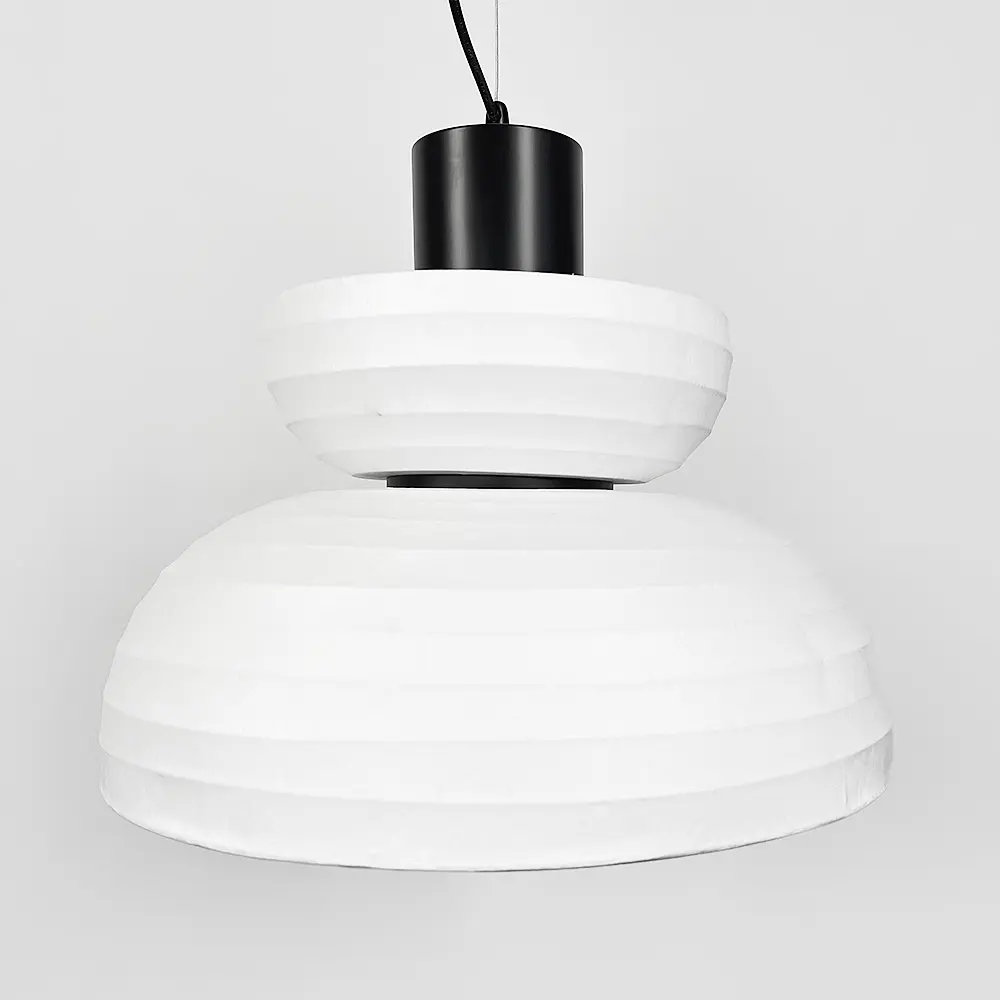 Люстра в черном корпусе с белым абажуром Ø 40 см Ст. PL 053-400 | Line F - фото 3