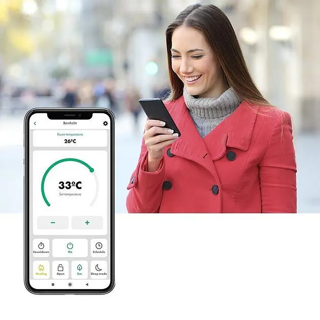 Конвекторный обогреватель Klarstein Bornholm Curved Smart 1000/2000W WiFi (10035238) - фото 7