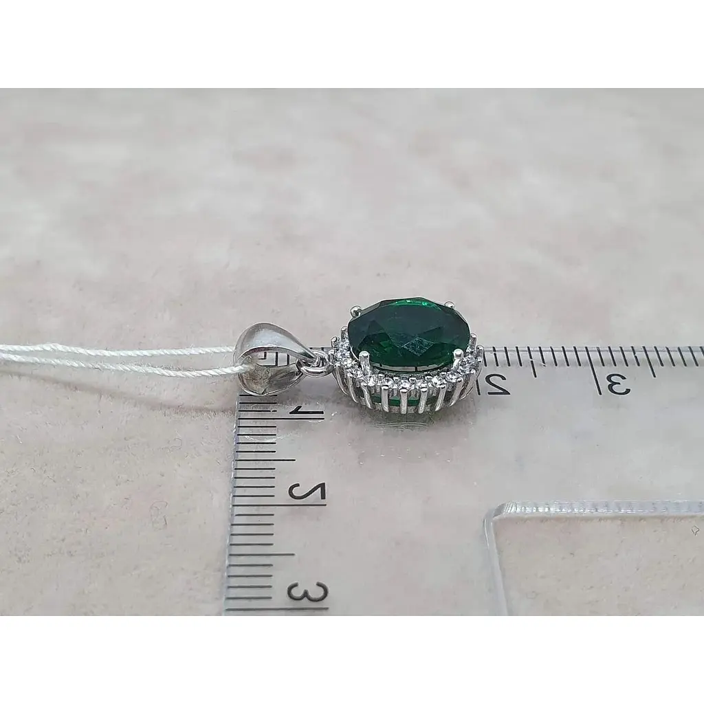 Срібна підвіска TOP Silver з фіанітами. 9540116З - фото 4