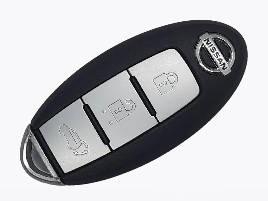 Чохол ключа Nissan білий+золота окантовка (3 кнопки) TPU - фото 2