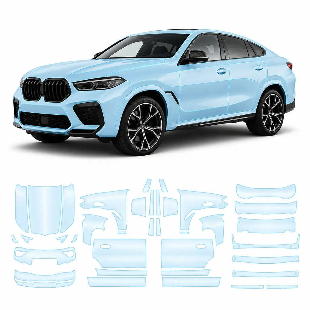 Антигравійна захисна бронеплівка за лекалами для BMW X6 G06 2019-2023 - повний кузов