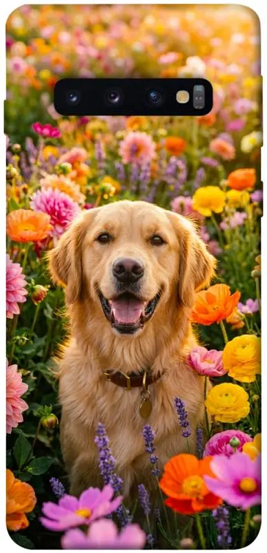 TPU чохол Demsky Flowery labrador для Samsung Galaxy S10