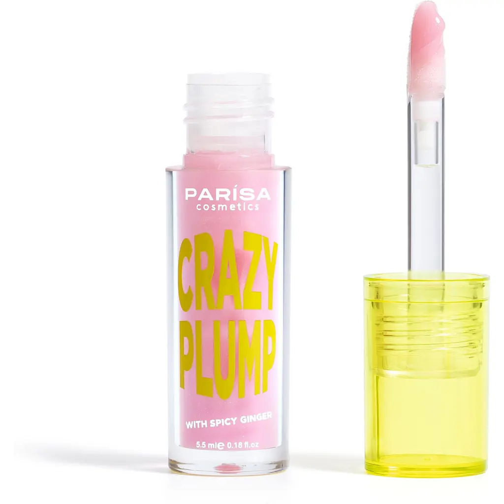 Блиск- плампер для губ Parisa Lipgloss Crazy Plump відтінок №102 Rose sparkle  - фото 5