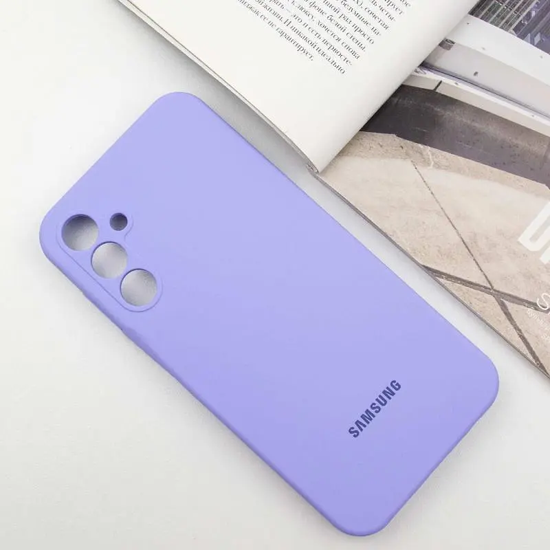 Чохол Lakshmi Silicone Cover Full Camera AAA with Logo для Samsung Galaxy A35 Бузковий/Dasheen - фото 2