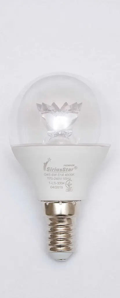 Светодиодная лампа SIRIUSSTAR 3304 G45 crystal 6W-4000K-E14 - фото 2