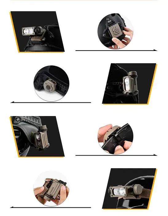 Ліхтар тактичний Sidewinder Compact II на шолом +CR123A (Койот) - фото 6