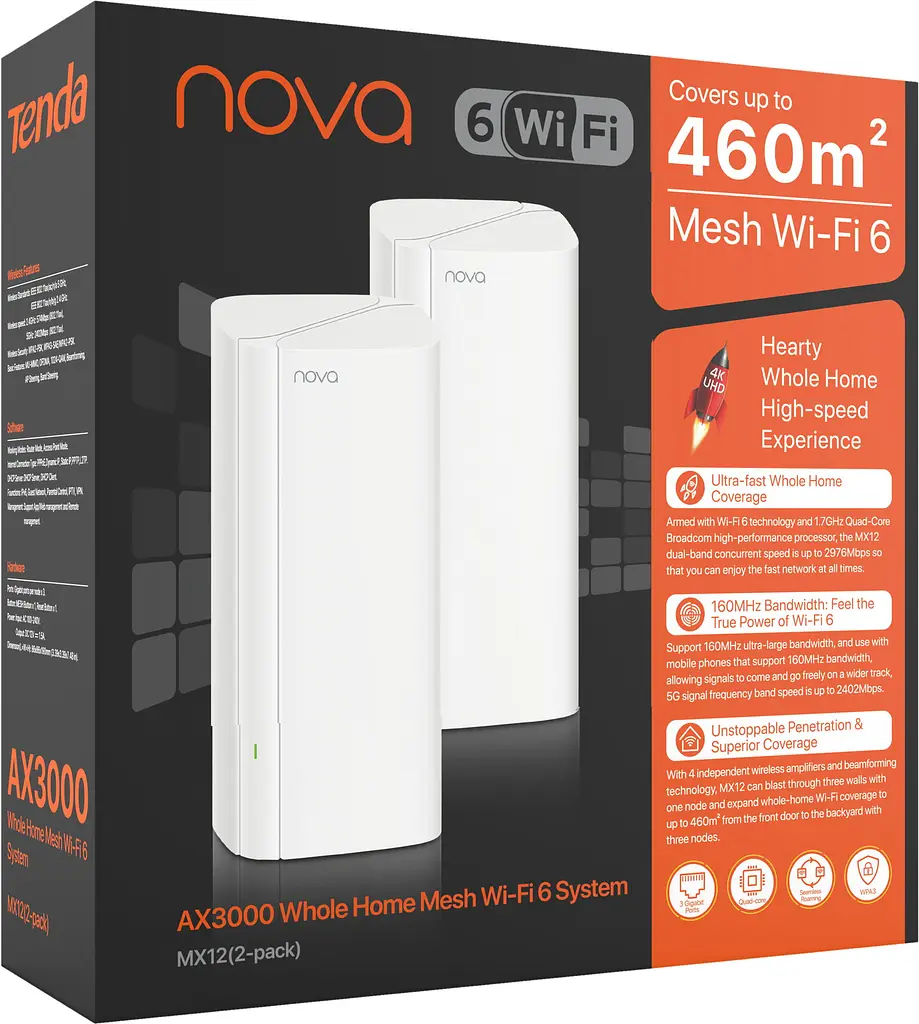 Система WiFi-Mesh MX12 NOVA AX3000, 2мод Tenda teh0017253 - фото 8