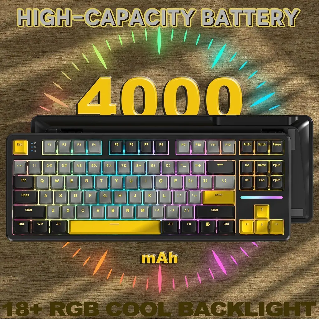 Клавіатура Attack Shark X87 RGB Linear Strawberry Switch Star Black (AS-6972792470429-SB) [166733] - фото 3