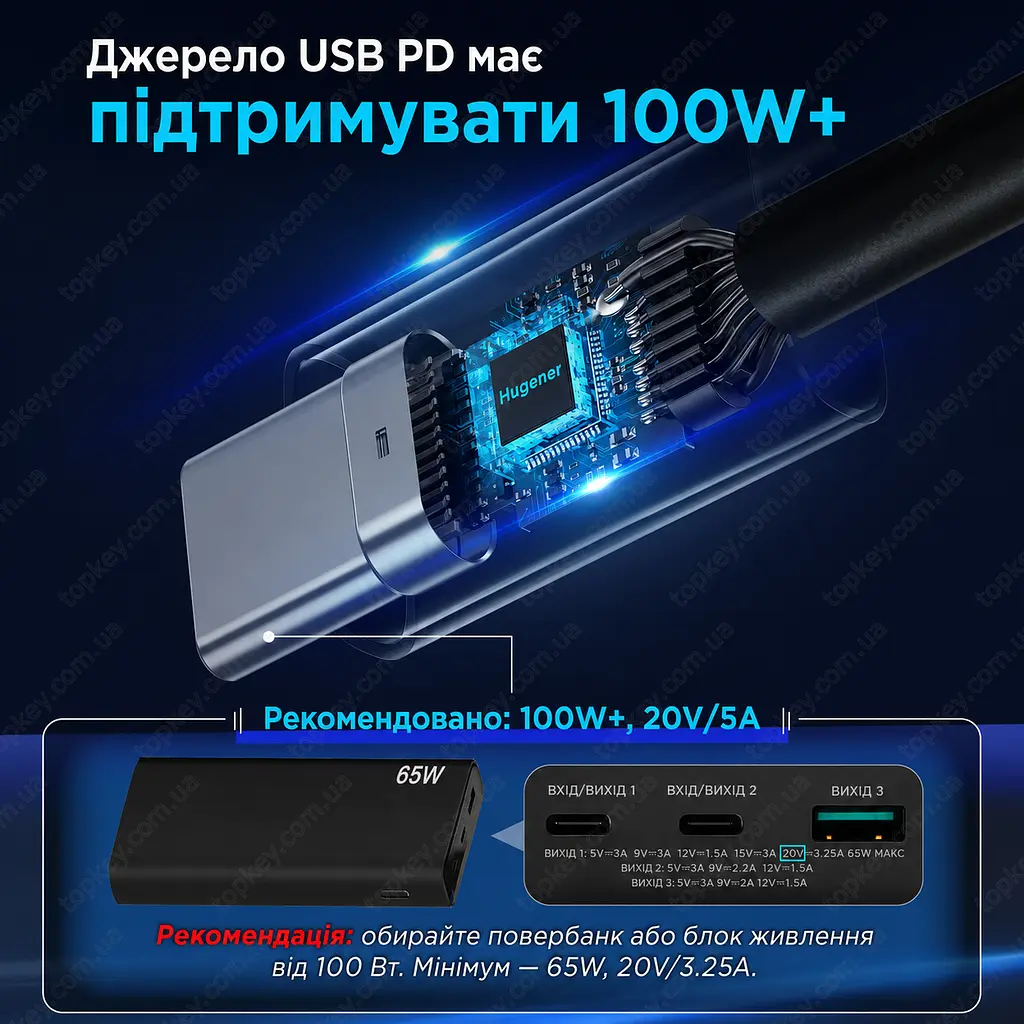Кабель живлення Starlink Mini 3 м 3-в-1 USB-C / DC / прикурювач до 100W - фото 6