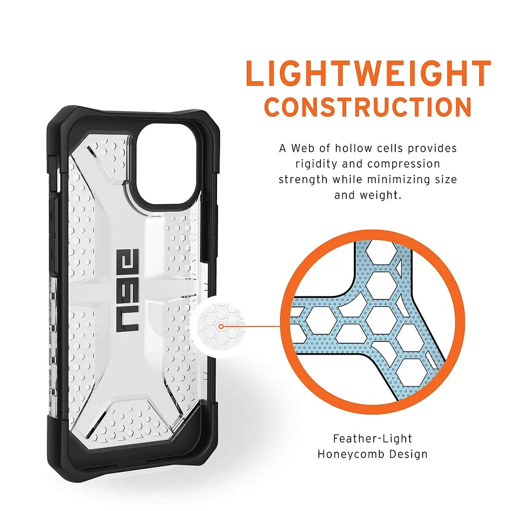 Оригинальный противоударный чехол UAG Plasma для iPhone 12 Mini (5.4") Ice 112343114343 - фото 7