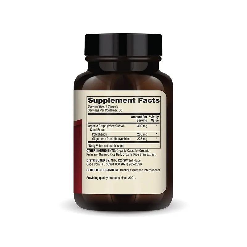 Екстракт виноградних кісточок Dr. Mercola Organic Blood Pressure Support, 30 капсул для підтримки рівня артеріального тиску - фото 2