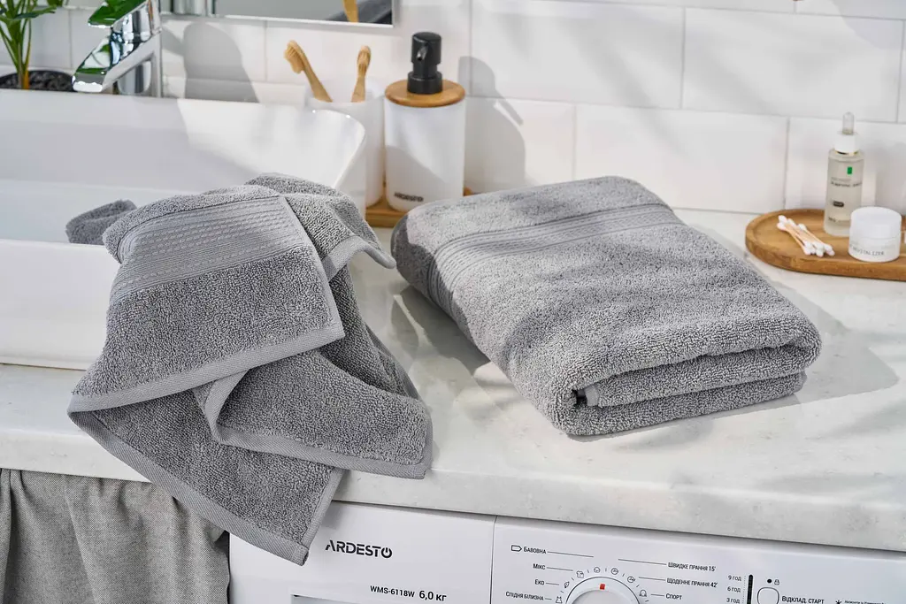 Рушник махровий Ardesto SuperSoft 70х140см, 100% бавовна, сірий pbe0050406 - фото 6