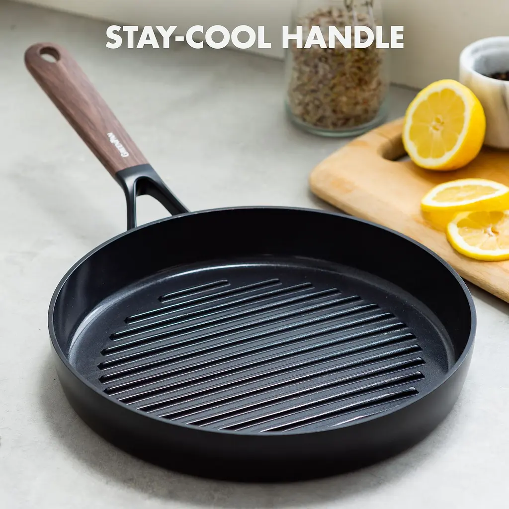 Сковорода-гриль GreenPan Eco Smartshape Darkwood 28 см (CC006444-001) - фото 2