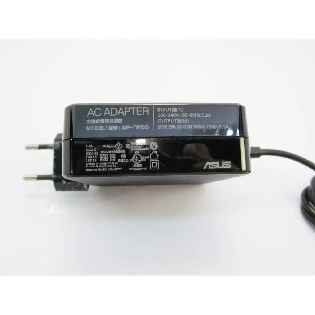 Блок живлення до ноутбуку ASUS 65W 20V, 3.25A + 15V, 3A + 12V, 3A + 5V, 2A, разъем USB Type (ADP-TYPE/C / A40242) - фото 2