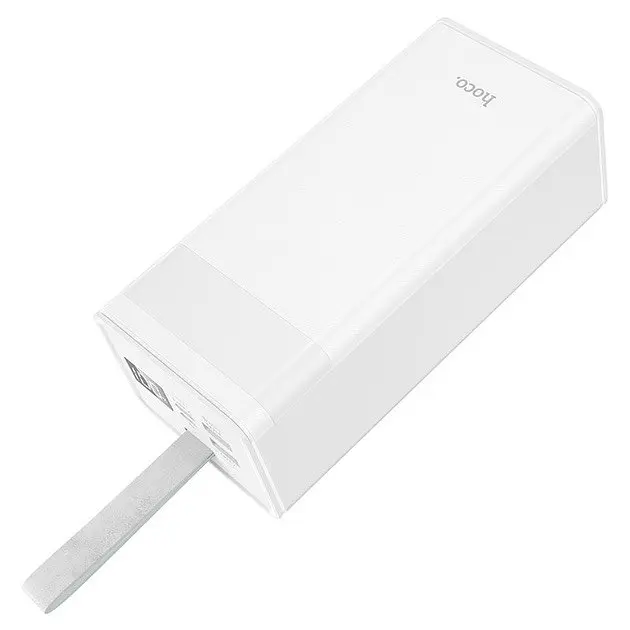Портативний зарядний пристрій для телефону Power bank Hoco J86A Powermaster 50000 mAh 22.5W з ліхтарем Білий - фото 2