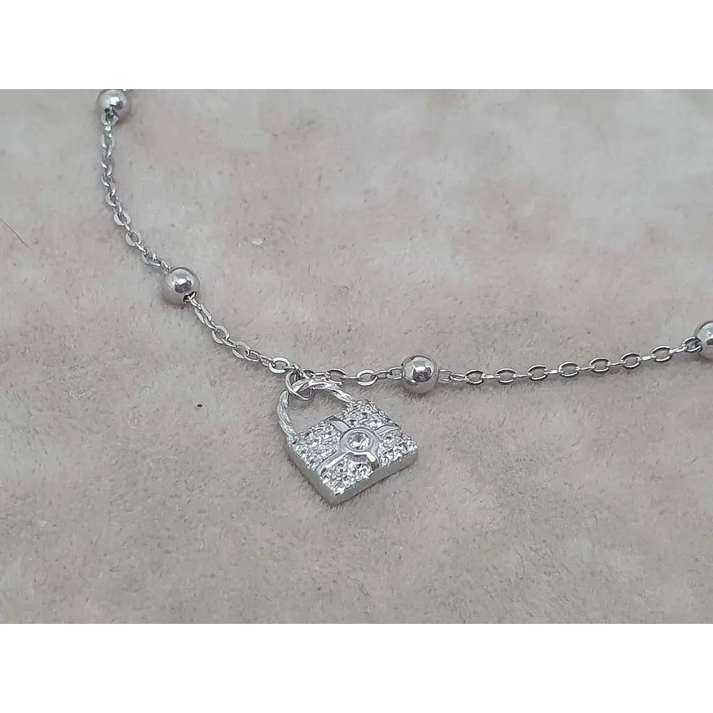 Срібний браслет Silvex 925 з фіанітами на ногу. Б2Ф/707Н - фото 2