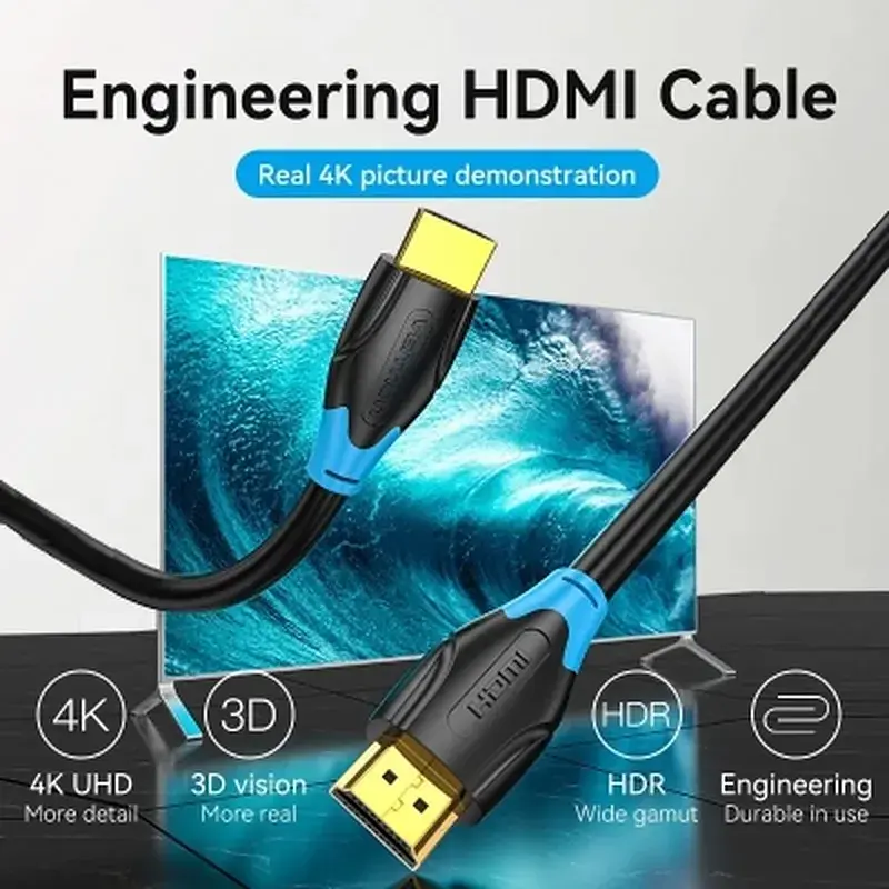Кабель мультимедійний HDMI M to HDMI M 30.0m 1080p60Hz black Vention (AACBT) - фото 2