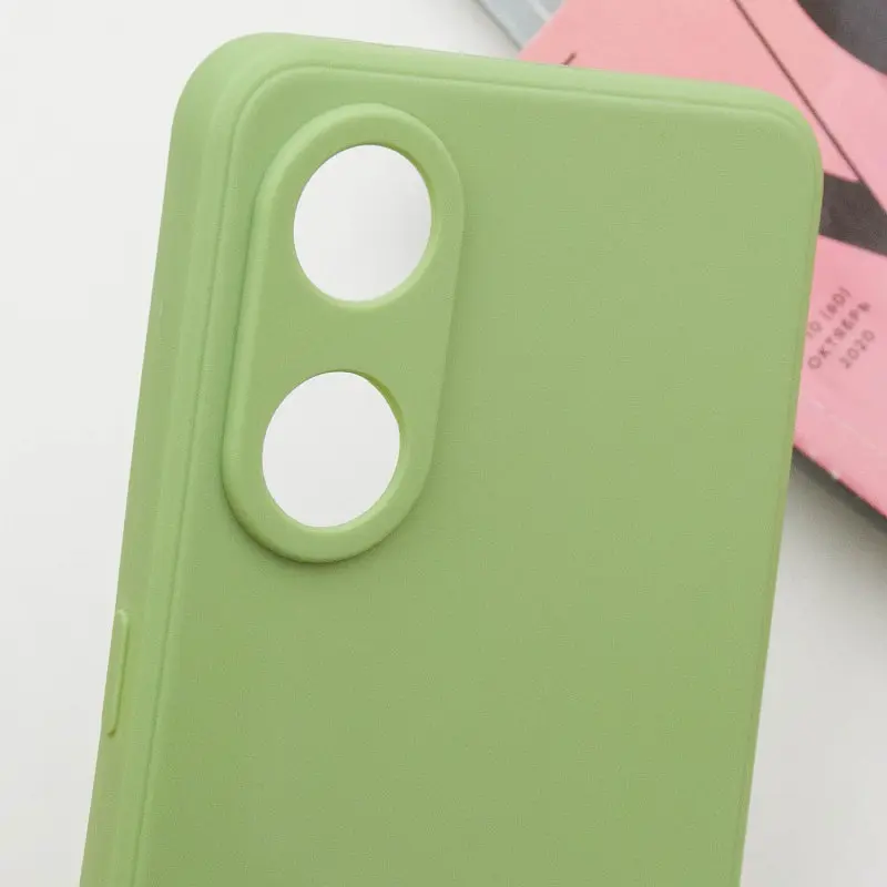 Силіконовий чохол Candy Full Camera для Oo Reno 8 T 4G Фісташковий - фото 5