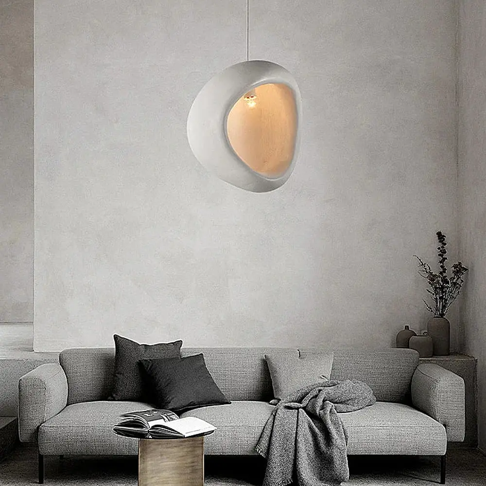 Гипсовый светильник в белом Ø40х46 см | Ст. MJ39-330 WT | Line F - фото 4