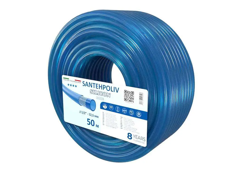 Шланг для поливу SANTEHPOLIV 1/2 50м SILICON BLUE (бухта) ПВХ