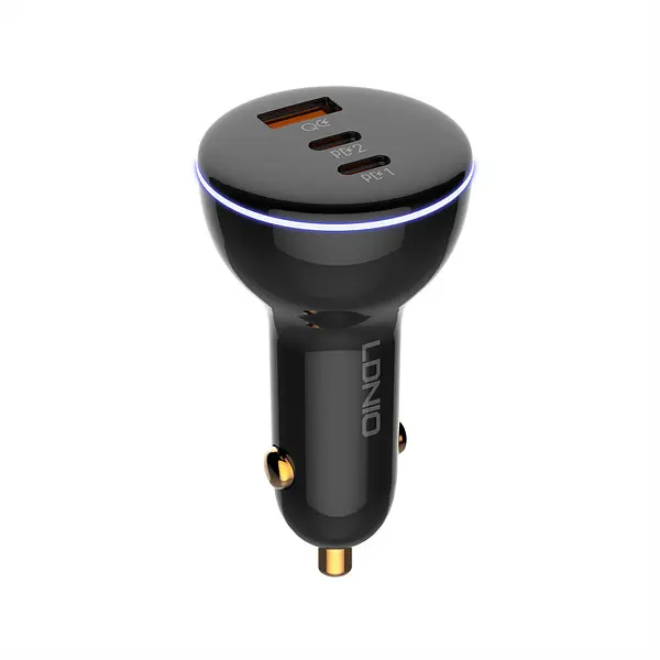 Зарядний пристрій для авто Ldnio c102 160 W 2 USB-С + 1 USB-A 3 port car charger адаптер швидкого заряджання - фото 4