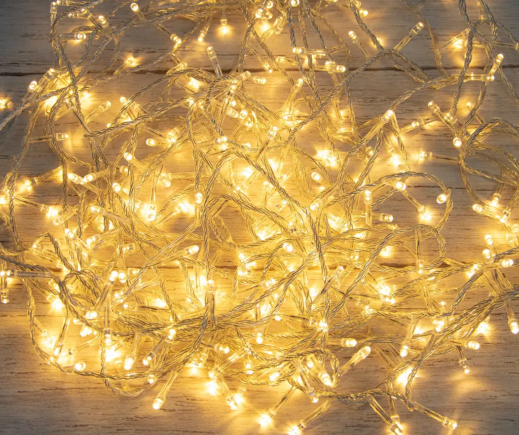 Новогодняя теплая белая лед гирлянда 16 м Xmas LED 400 WW-1, новогодняя лед гирлянда на елку (ST) - фото 3
