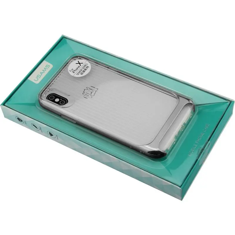 Чохол-накладка Usams Senior Series Apple iPhone X Silver - фото 2