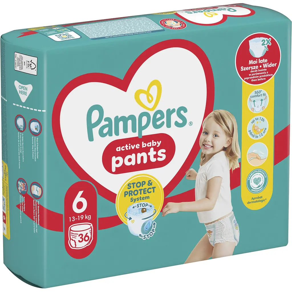 Подгузники-трусики Pampers Active Baby Pants Размер 6 (13-19 кг) 36 шт.  - фото 2