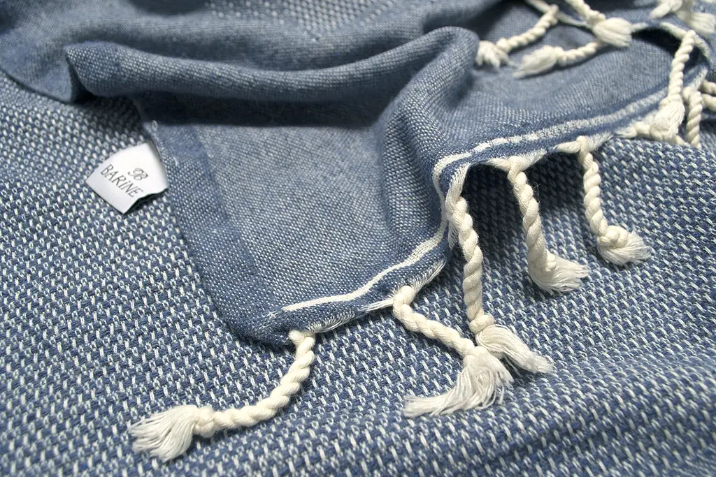 Плед-накидка Barine - Tan Throw denim синій 125x180 - фото 3