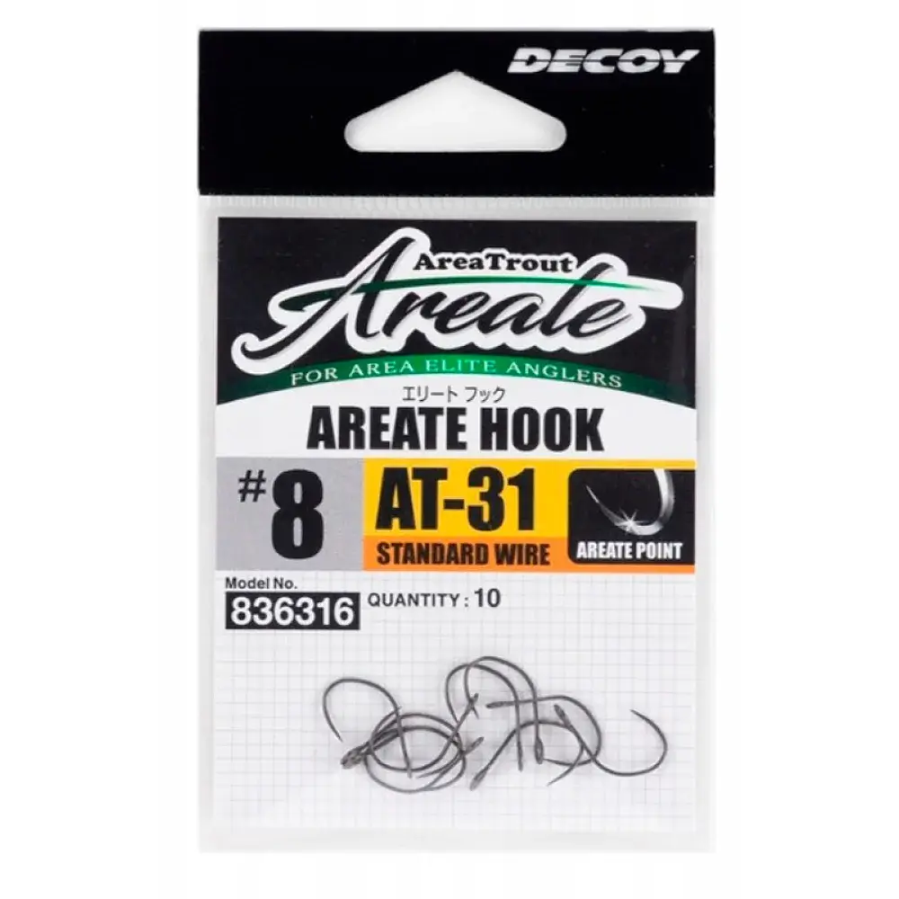 Гачок Decoy AT-31 Areate Hook Standard Wire 6 (10шт/пак)