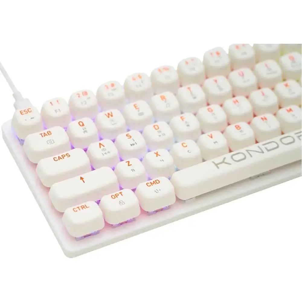 Игровая магнитная клавиатура Kondor Starlight MAGNETIC / Проводное подключение / Magnetic Switch / White - фото 3