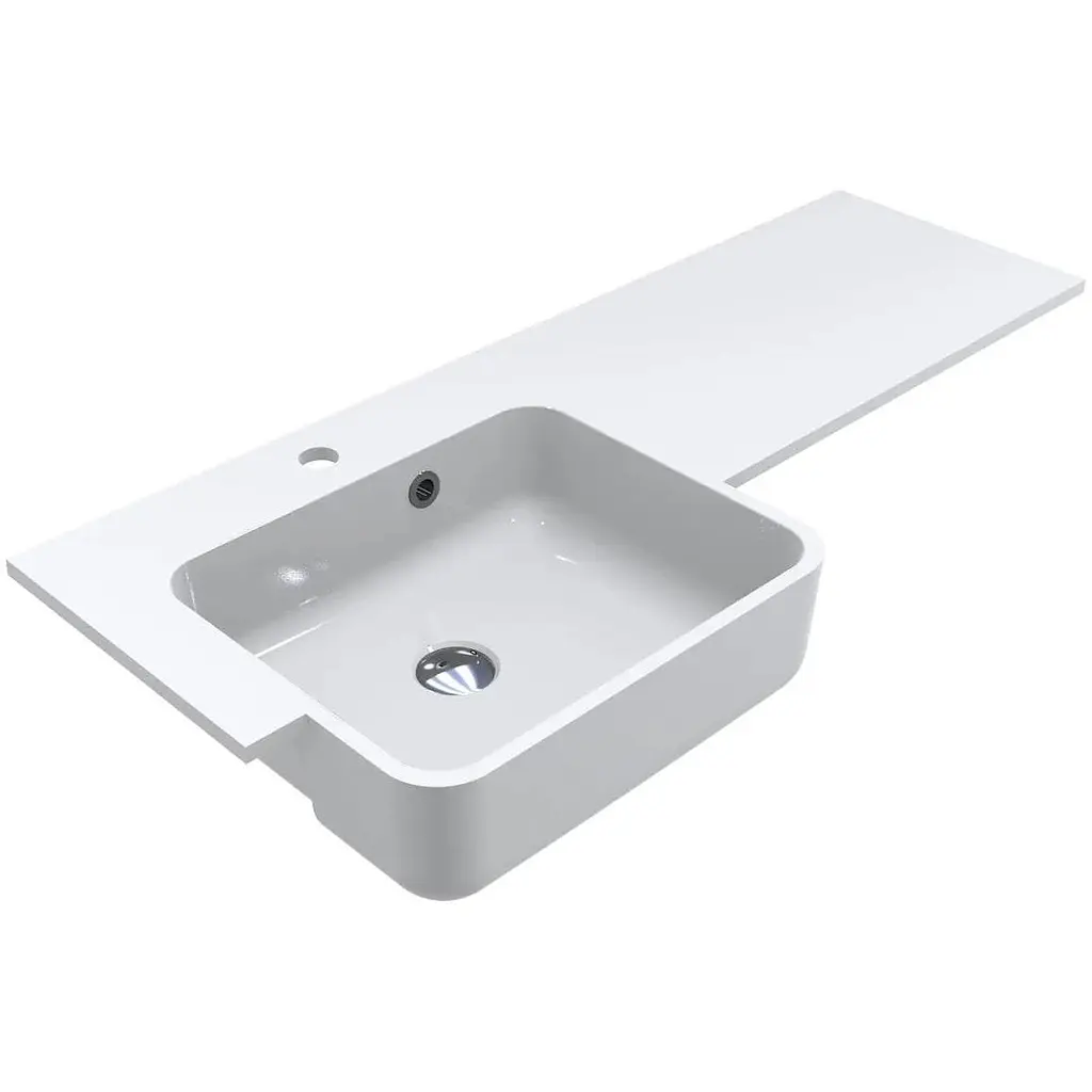 Умивальник Miraggio Fontana L глянцевий 0000518, Білий - фото 1