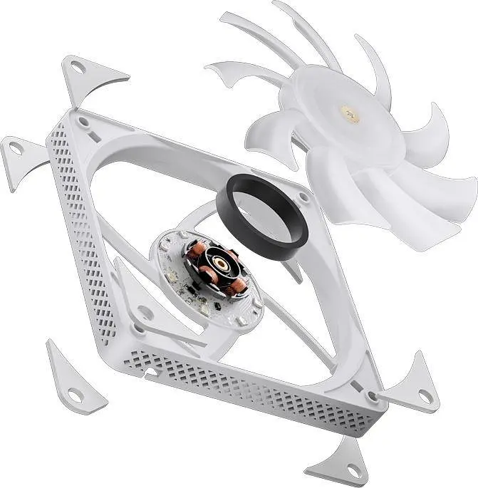 Вентилятор Jonsbo HF1215 White ARGB (120mm, 700-1800RPM, 29.7dB, 4pin+LED 3pin) (HF1215 White ARGB) - фото 7