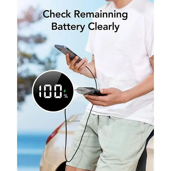 Портативное зарядное устройство Veger 100 Вт с кабелем макс. 130 Вт 25000 мАч ноутбук быстрая зарядка USB C - фото 3