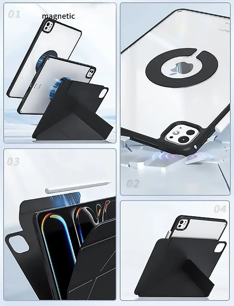 Чохол-книжка BeCover Ultra Slim Origami Flex для Apple iPad Pro 13 (2024) Чорний (712978) - фото 2