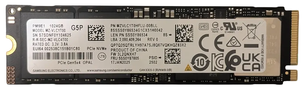 SSD M.2 накопичувач Samsung PM9E1 1TB (MZ-VLC1T00) - фото 2