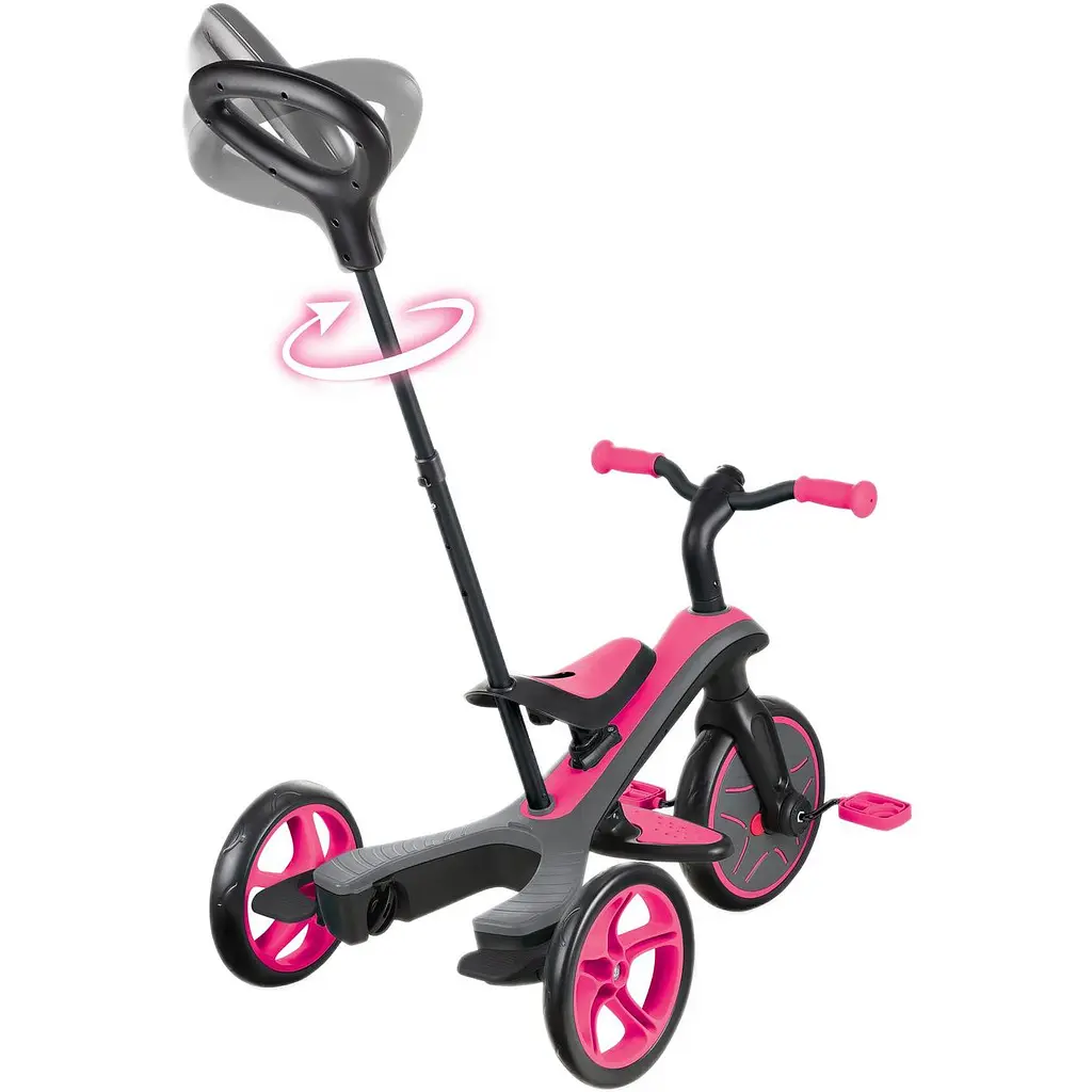 Велосипед триколісний Globber Explorer Trike 4 в 1 рожевий (632-110-3) - фото 3