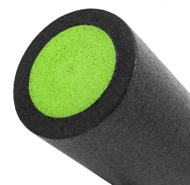 Массажный ролик (роллер) гладкий PowerPlay 4021 Fitness Roller Черно-зеленый (30x15 см) (PP_4021_BL/Green_(30*15)) - фото 5