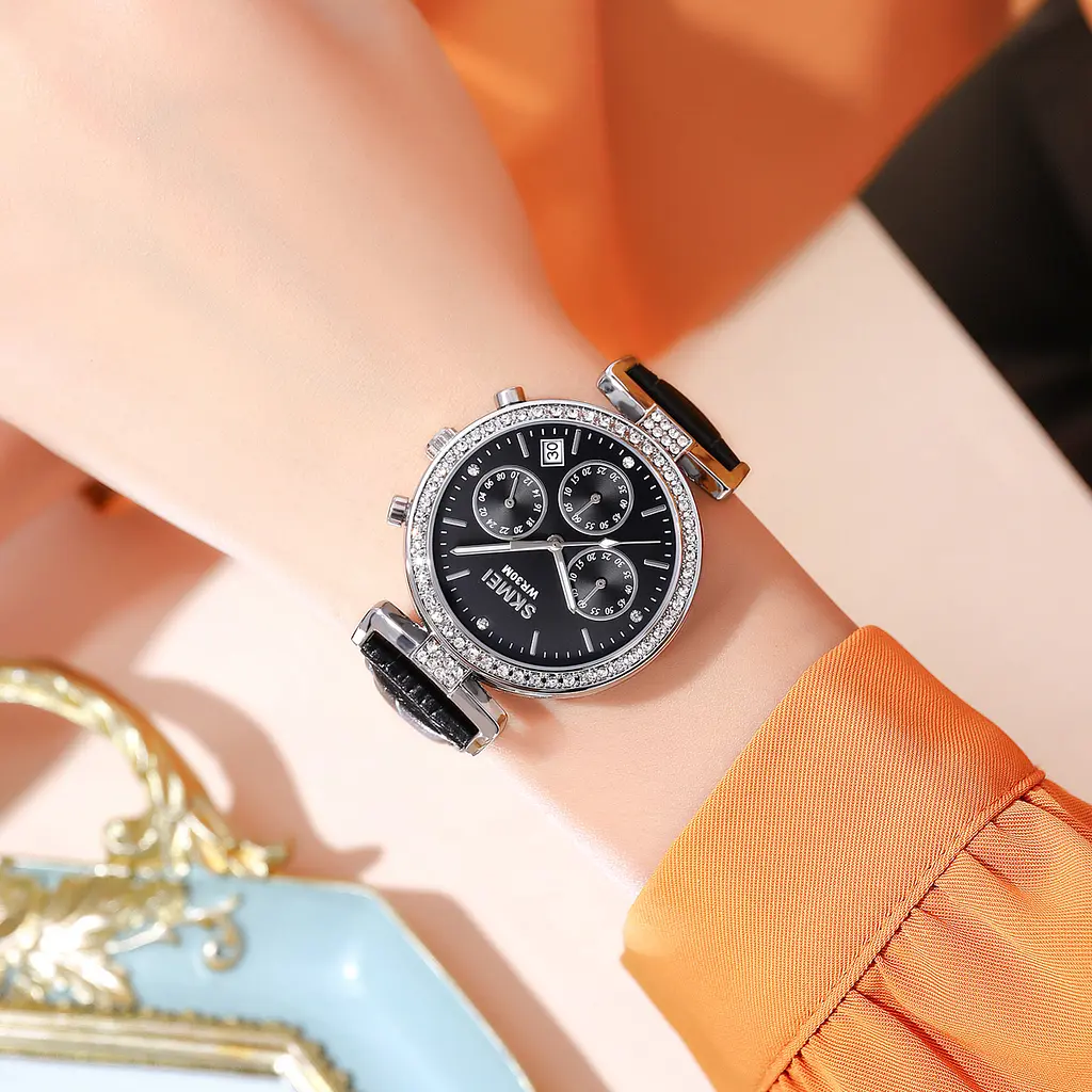 Жіночий наручний годинник 2089SIBK Silver-Black Skmei acs0030307 - фото 3