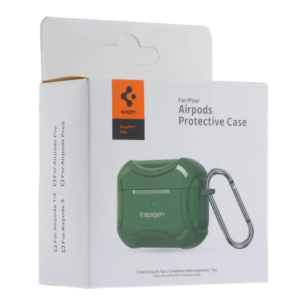 Футляр із карабіном Spigen DuraPro Flex Airpods 3 Green (35268_3345640) - фото 2