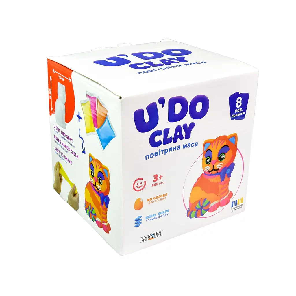 Набір для творчості ліплення Strateg "Котик U'DO Clay" (30747)