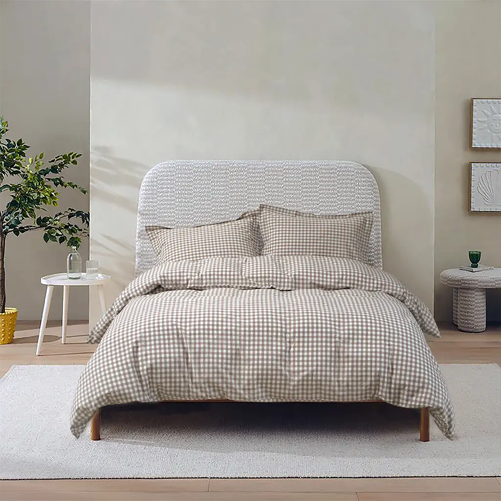 Постельное белье Lotus Home - Checked Gingham кофе семейный - фото 3