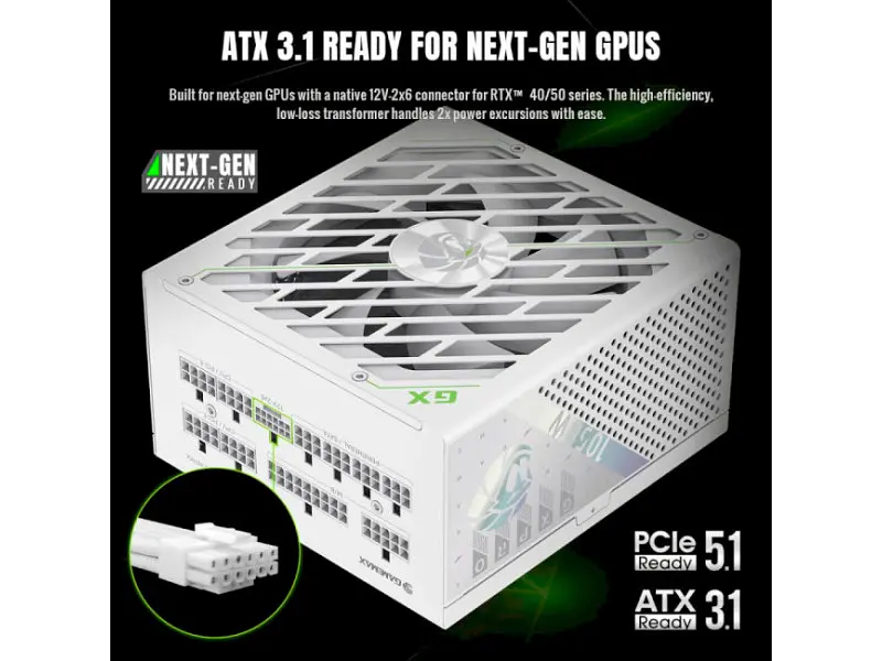 Блок живлення Gamemax GX Pro 1050G White - фото 6
