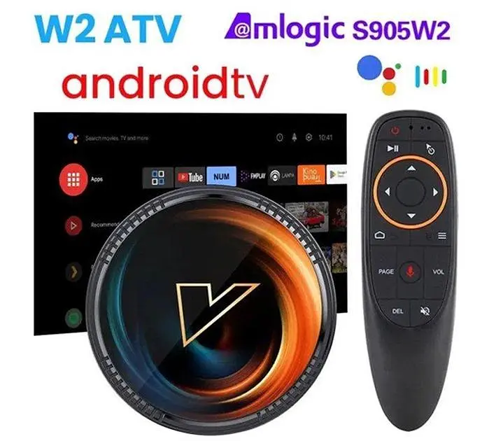 Смарт ТВ 4K HDR приставка Android SmartTV Box Vontar W2 ATV S905W2 4/32Gb, пульт Air Mouse G10S c гіроскопом та мікрофоном, налаштування Android TV у подарунок - фото 2