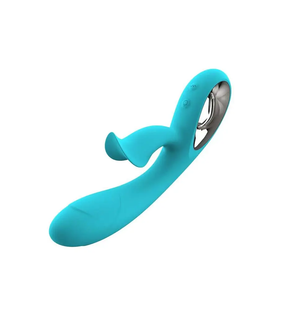 Вибратор-кролик Boss Series Daro 19.5 см голубой - фото 4