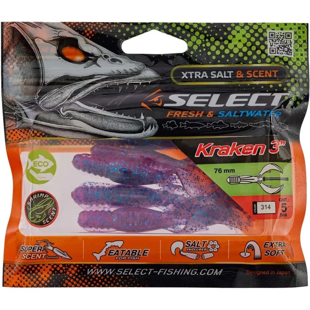 Силікон Select Kraken 3" #314 (5 шт/уп) - фото 2