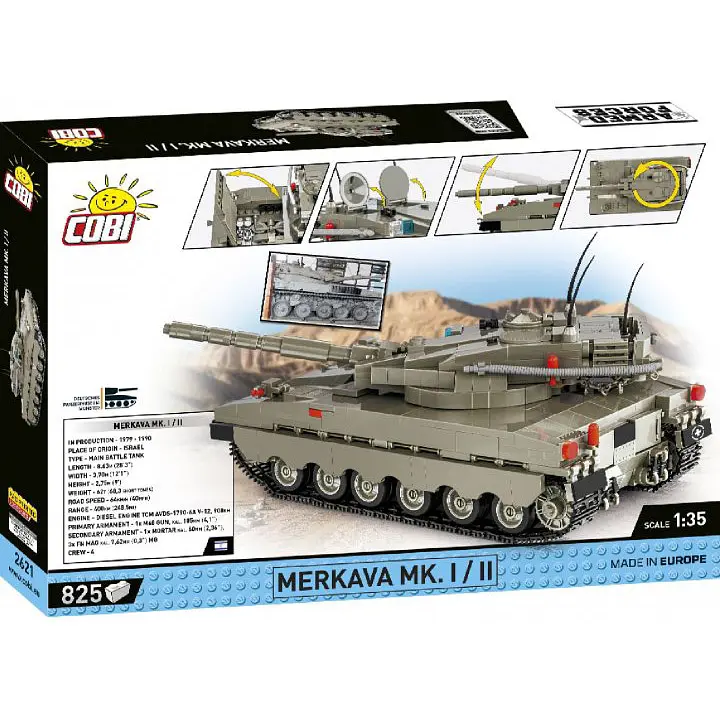 Конструктор Cobi Танк Merkava MK. I / II, масштаб 1:35, 825 деталей (COBI-2621) - фото 2