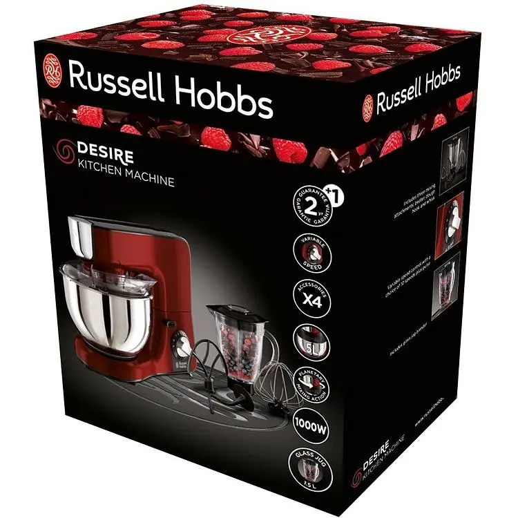 Кухонна машина Russell Hobbs Desire 1000 Вт червона (23480-56) - фото 2